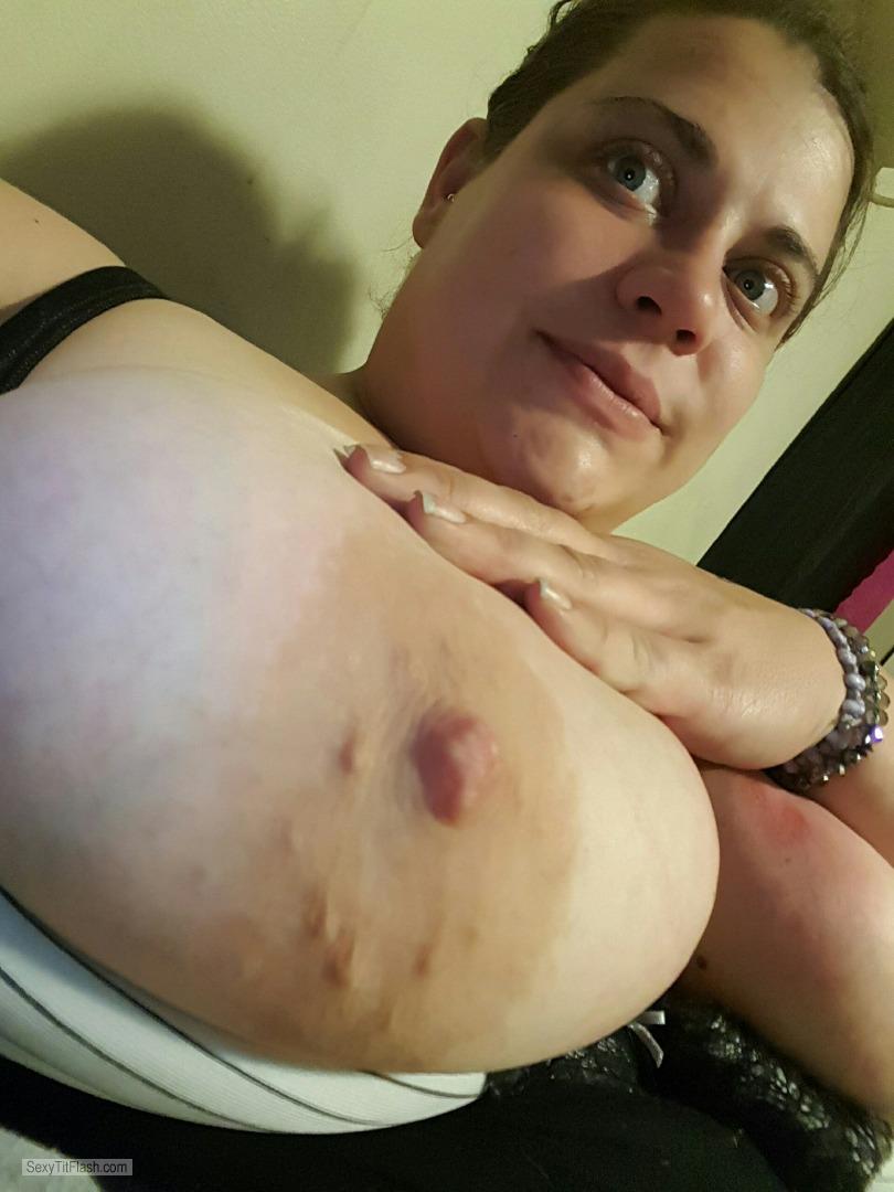Tit Flash: My Big Tits (Selfie) - Topless Jackelyn858 from United States